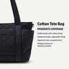Amazon Essentials Women’s Quilted Cotton Tote Handbag(Black)