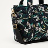 Amazon Essentials Women’s Quilted Cotton Tote Handbag(Black Floral)