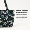 Amazon Essentials Women’s Quilted Cotton Tote Handbag(Black Floral)