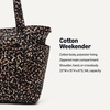 Amazon Essentials Women’s Quilted Cotton Travel Tote Bag, Black, One Size(Abstract Animal Print)