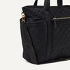 Amazon Essentials Women’s Quilted Cotton Travel Tote Bag, Black, One Size(Black)