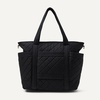 Amazon Essentials Women’s Quilted Cotton Travel Tote Bag, Black, One Size(Black)