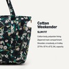 Amazon Essentials Women’s Quilted Cotton Travel Tote Bag, Black, One Size(Black Floral)