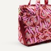 Amazon Essentials Women’s Quilted Cotton Travel Tote Bag, Black, One Size(Pink Floral)