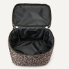 Amazon Essentials Women’s Quilted Makeup Bag with Brush Storage, Blue Floral, One Size(Leopard)