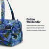 Amazon Essentials Women’s Quilted Weekender Duffel Gym Bag with Trolley Sleeve, Navy Paisley, One Size(Blue Paisley)