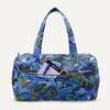 Amazon Essentials Women’s Quilted Weekender Duffel Gym Bag with Trolley Sleeve, Navy Paisley, One Size(Blue Paisley)