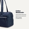 Amazon Essentials Women’s Quilted Weekender Duffel Gym Bag with Trolley Sleeve, Navy Paisley, One Size(Navy)