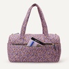 Amazon Essentials Women’s Quilted Weekender Duffel Gym Bag with Trolley Sleeve, Navy Paisley, One Size(Navy Paisley)