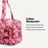 Amazon Essentials Women’s Quilted Weekender Duffel Gym Bag with Trolley Sleeve, Navy Paisley, One Size(Pink Floral)
