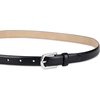 Amazon Essentials Women’s Skinny Feather Edge Belt for Jeans and Dresses(Black)