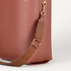 Amazon Essentials Women’s Soft Bucket Bag, Crossbody Shoulder Handbag with Minimalist Design, Vegan Leather(Dark Brown)