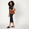 Amazon Essentials Women’s Soft Quilted Flap Bag with Adjustable Chain Strap(Dark Brown Nylon)