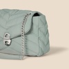 Amazon Essentials Women’s Soft Quilted Flap Bag with Adjustable Chain Strap(Grey Nylon)