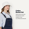 Amazon Essentials Women’s Washed Cotton Bucket Hat(White)