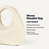Amazon Essentials Women’s Woven Shoulder Bag(Off-white)