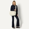 Amazon Essentials x Sofia Grainge Women’s Quilted Diaper Tote Bag with Multiple Pockets, Zip-top Closure with Flap(Ivory)