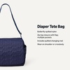 Amazon Essentials x Sofia Grainge Women’s Quilted Diaper Tote Bag with Multiple Pockets, Zip-top Closure with Flap(Navy)