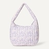 Amazon Essentials x Sofia Grainge Women’s Quilted Puffer Tote Bag with Zip(Blue Ivory Delicate Floral)