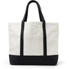 Amazon Essentials Unisex Adults’ Large Heavy Duty Canvas Beach Tote Bag, Natural, One Size(Natural/Black)