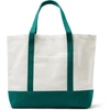 Amazon Essentials Unisex Adults’ Large Heavy Duty Canvas Beach Tote Bag, Natural, One Size(Natural/Green)