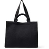 Amazon Essentials Women’s Jacquard Tote Bag, Navy Floral, One Size(Black Animal Print)