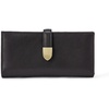Amazon Essentials Women’s Leather Clutch Wallet with Multiple Card Pockets and Zip Compartments, Dark Brown, One Size