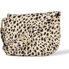 Amazon Essentials Women’s Lightweight Nylon Adjustable Crossbody Flap Bag with Secure Zipper(Beige Leopard Print)