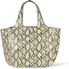Amazon Essentials Women’s Oversized Tote Bag, Tan(Grey Faux Snakeskin)