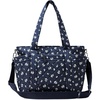 Amazon Essentials Women’s Quilted Cotton Tote Handbag(Navy Floral)