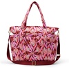 Amazon Essentials Women’s Quilted Cotton Travel Tote Bag, Black, One Size(Pink Floral)