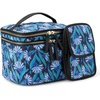Amazon Essentials Women’s Quilted Makeup Bag with Brush Storage, Blue Floral, One Size(Blue Floral)