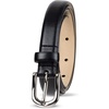 Amazon Essentials Women’s Skinny Feather Edge Belt for Jeans and Dresses(Black)