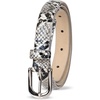 Amazon Essentials Women’s Skinny Feather Edge Belt for Jeans and Dresses(Faux Snake Skin)