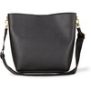 Amazon Essentials Women’s Soft Bucket Bag, Crossbody Shoulder Handbag with Minimalist Design, Vegan Leather(Black)