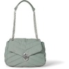 Amazon Essentials Women’s Soft Quilted Flap Bag with Adjustable Chain Strap(Grey Nylon)
