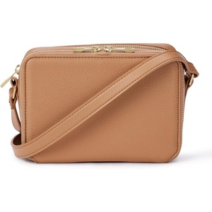 Amazon Essentials Women’s Boxy Crossbody Bag(Tan)