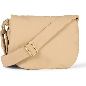 Amazon Essentials Women’s Lightweight Nylon Adjustable Crossbody Flap Bag with Secure Zipper(Khaki)