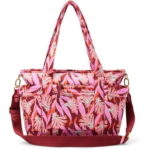 Amazon Essentials Women’s Quilted Cotton Tote Handbag(Pink Floral)