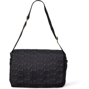 Amazon Essentials x Sofia Grainge Women’s Quilted Diaper Tote Bag with Multiple Pockets, Zip-top Closure with Flap(Black)