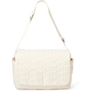 Amazon Essentials x Sofia Grainge Women’s Quilted Diaper Tote Bag with Multiple Pockets, Zip-top Closure with Flap(Ivory)