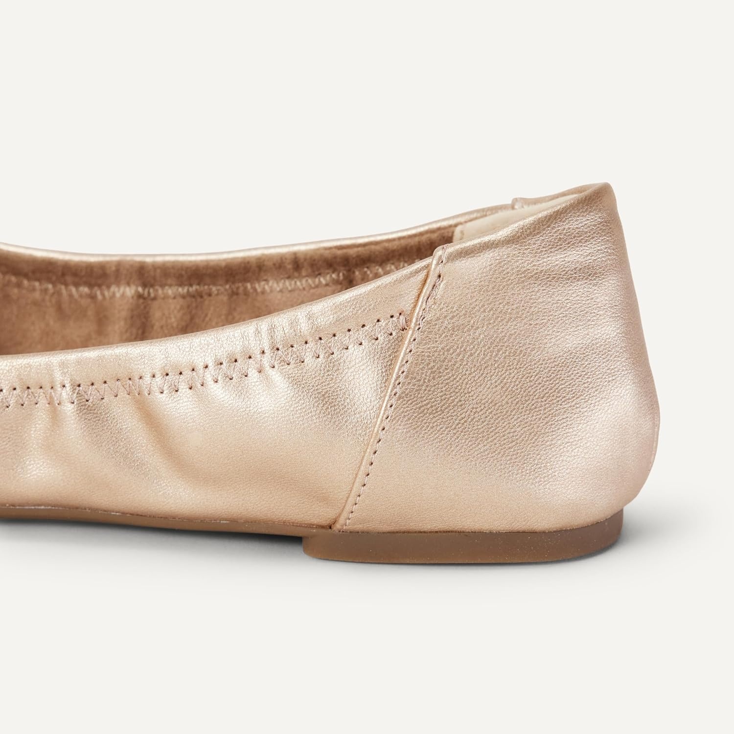 image:imageAmazon Essentials Womens Comfortable Round Toe Ballet Flats Cushioned Memory FoamRose Gold