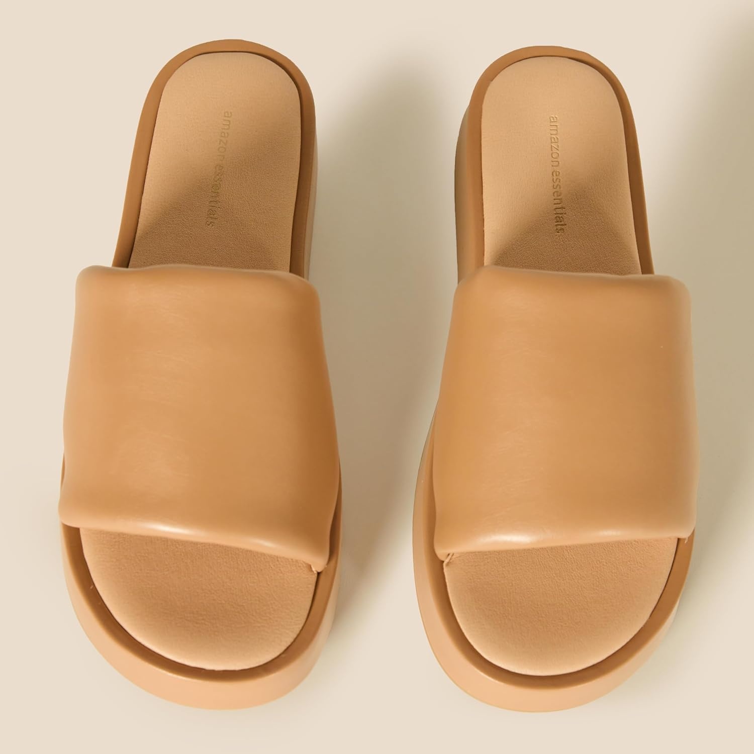image:imageAmazon Essentials Womens Slide Flatform SandalCamel