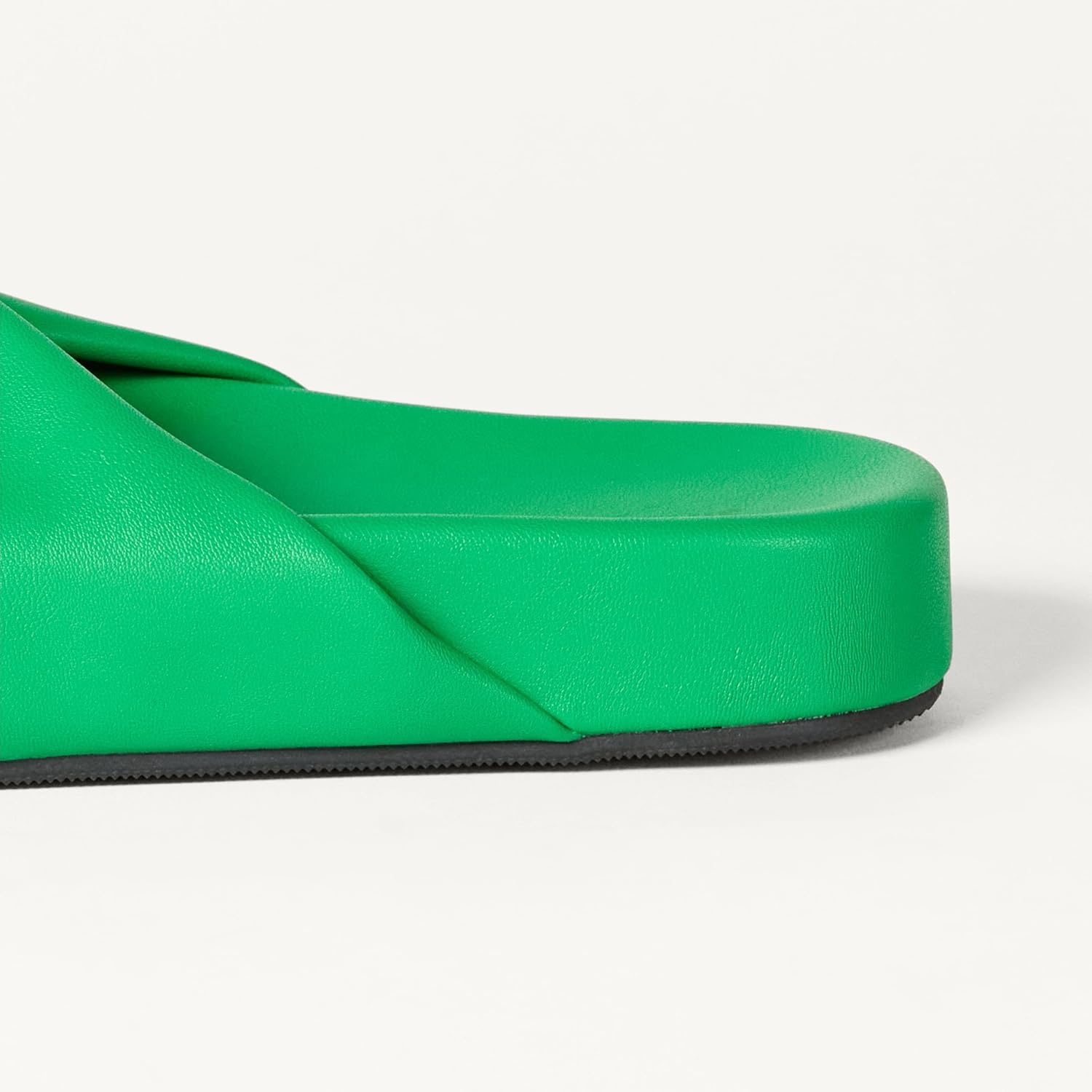 image:imageAmazon Essentials Womens Twist Slide Sandal with Cradling Cupped Sole Faux LeatherGreen