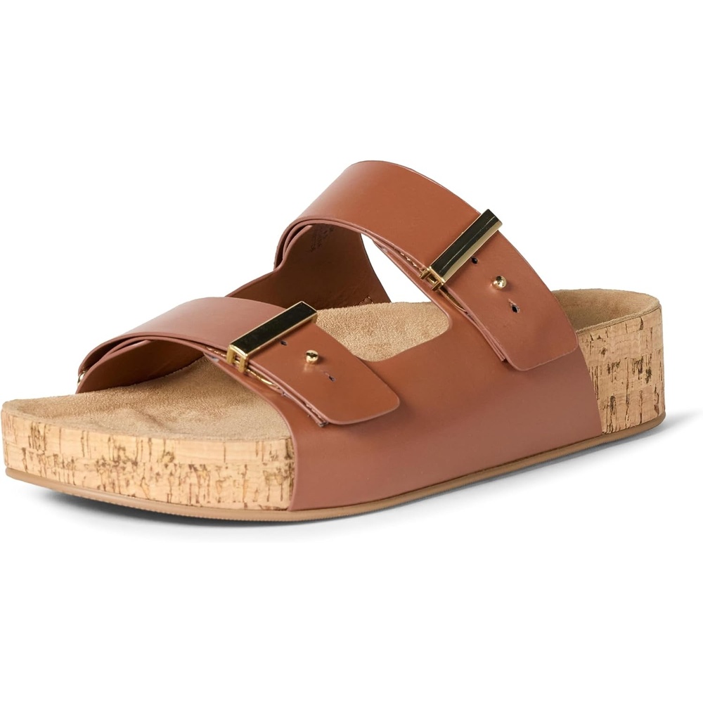 image:imageAmazon Essentials Womens Double Strap Cork SandalsTan
