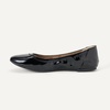 Amazon Essentials Women’s Comfortable Round Toe Ballet Flats, Cushioned Memory Foam(Black Patent)