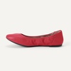 Amazon Essentials Women’s Comfortable Round Toe Ballet Flats, Cushioned Memory Foam(Bright Poppy Red)
