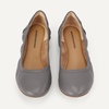 Amazon Essentials Women’s Comfortable Round Toe Ballet Flats, Cushioned Memory Foam(Charcoal)