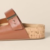 Amazon Essentials Women’s Double Strap Cork Sandals(Tan)