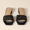 Amazon Essentials Women’s Mini Heel Mule Sandals(Black Cane Weave)